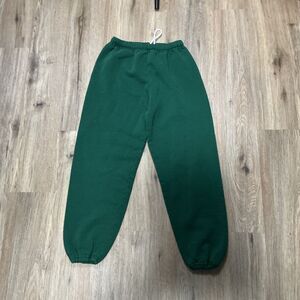 Russell Athletic Dri-Power Green Sweatpants Joggers Size Small Fleece Lined